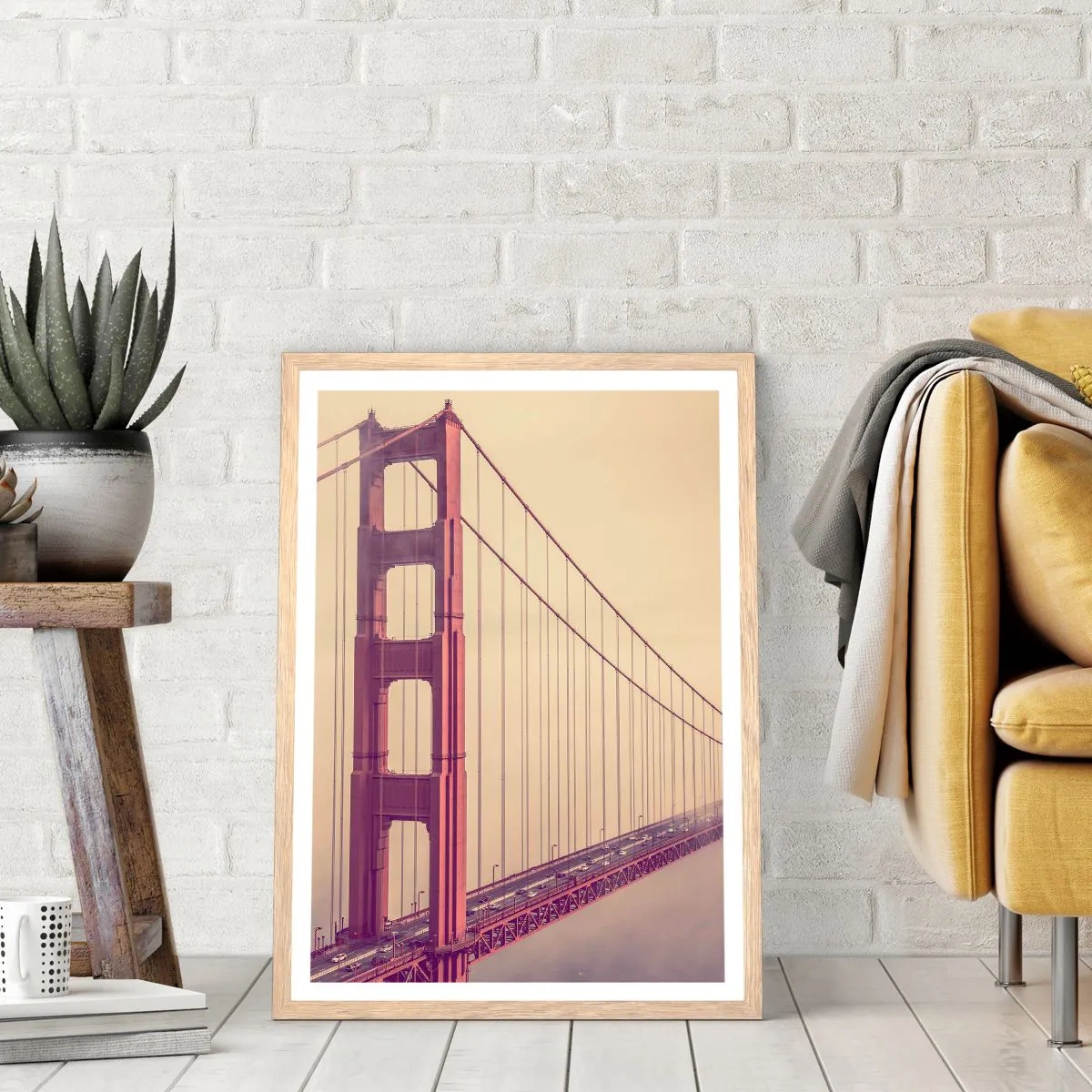 Poster in cornice rovere chiaro - Tra il cielo e la terra - 50x70 cm