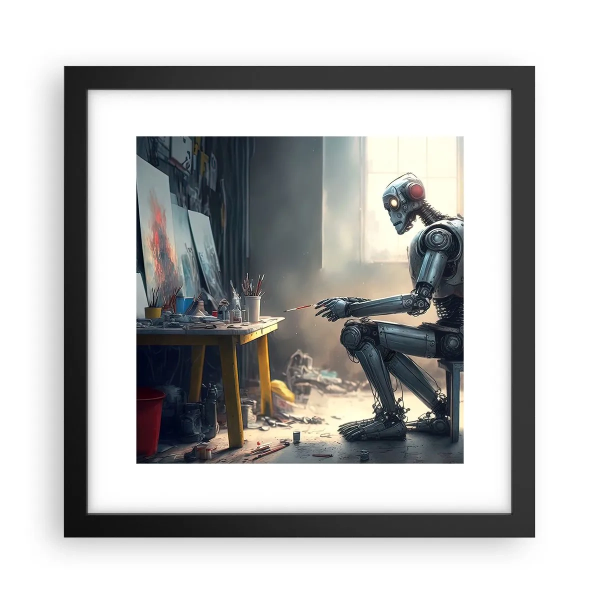 Poster in cornice nera - Atto creativo - 30x30 cm