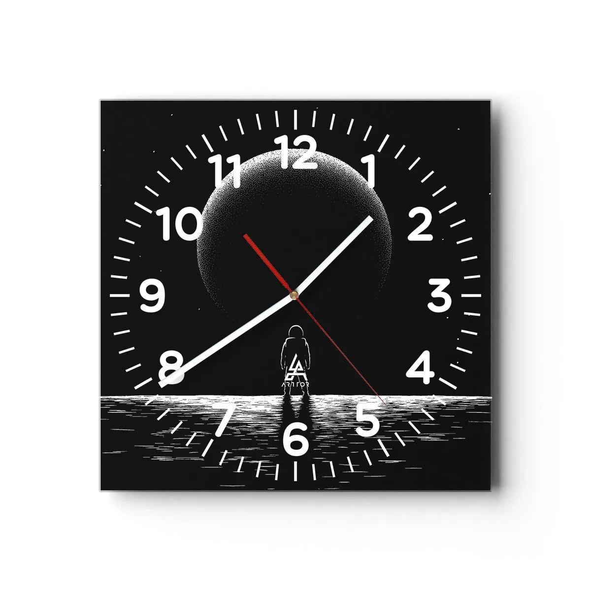 Orologio da parete - Orologio in Vetro - Faccia a faccia - 30x30 cm