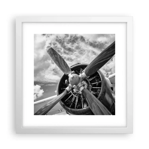 Poster in cornice bianca - Il dominatore dell'aria - 30x30 cm