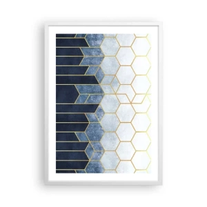 Poster in cornice bianca - Composizione a ritmo sincopato - 50x70 cm