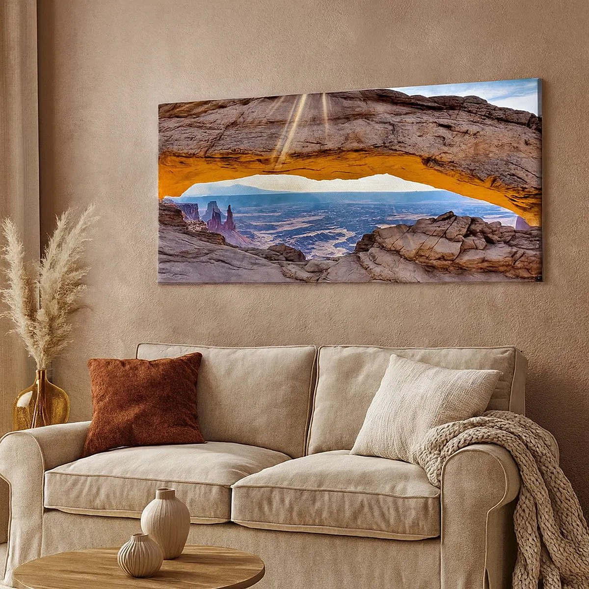 Quadro su tela - Stampe su Tela - Attraverso il portale di roccia - 100x40 cm