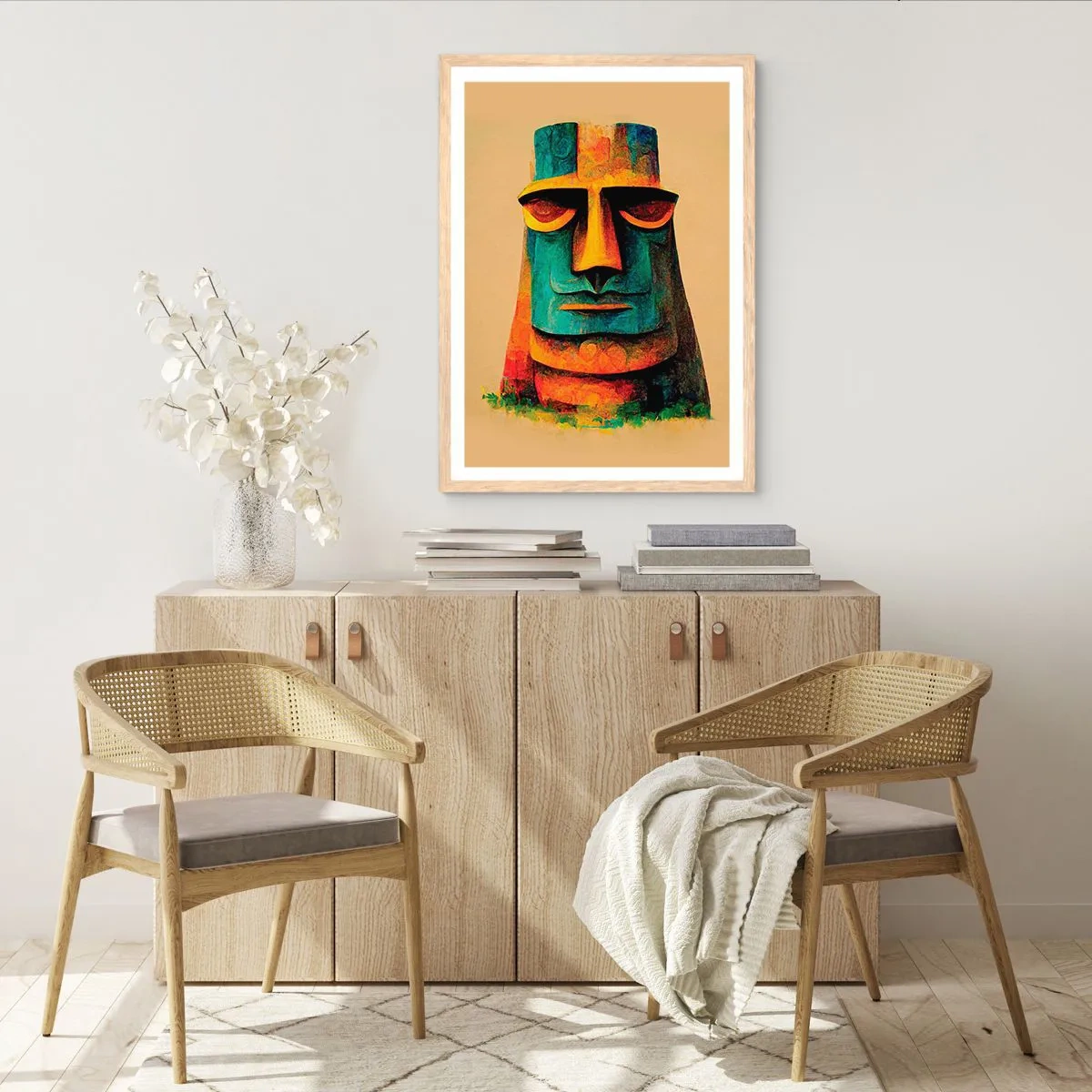 Poster in cornice rovere chiaro - Statuario, ma simpatico - 40x50 cm