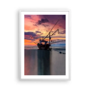 Poster in cornice bianca - Sera esotica - 50x70 cm