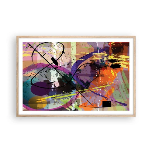 Poster in cornice rovere chiaro - Per la via diritta o tortuosa - 91x61 cm