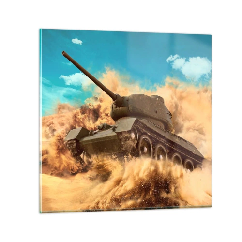 Quadro su vetro - Imbattibile - 70x70 cm