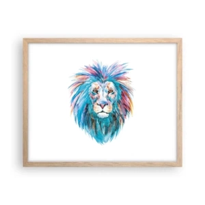 Poster in cornice rovere chiaro - Aura elettrizzante - 50x40 cm