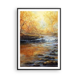 Poster in cornice nera - Ruscello d'oro - 70x100 cm