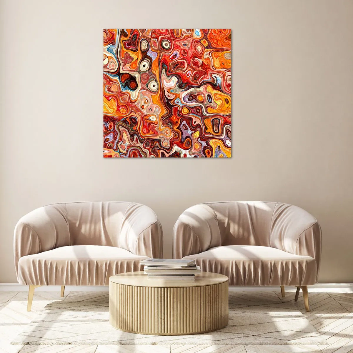 Quadro su vetro - Come se le noci si sciogliessero nel miele - 30x30 cm