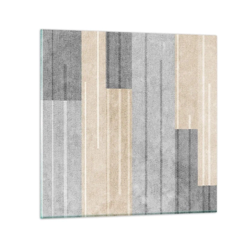 Quadro su vetro - Composizione: rigare dritto - 70x70 cm