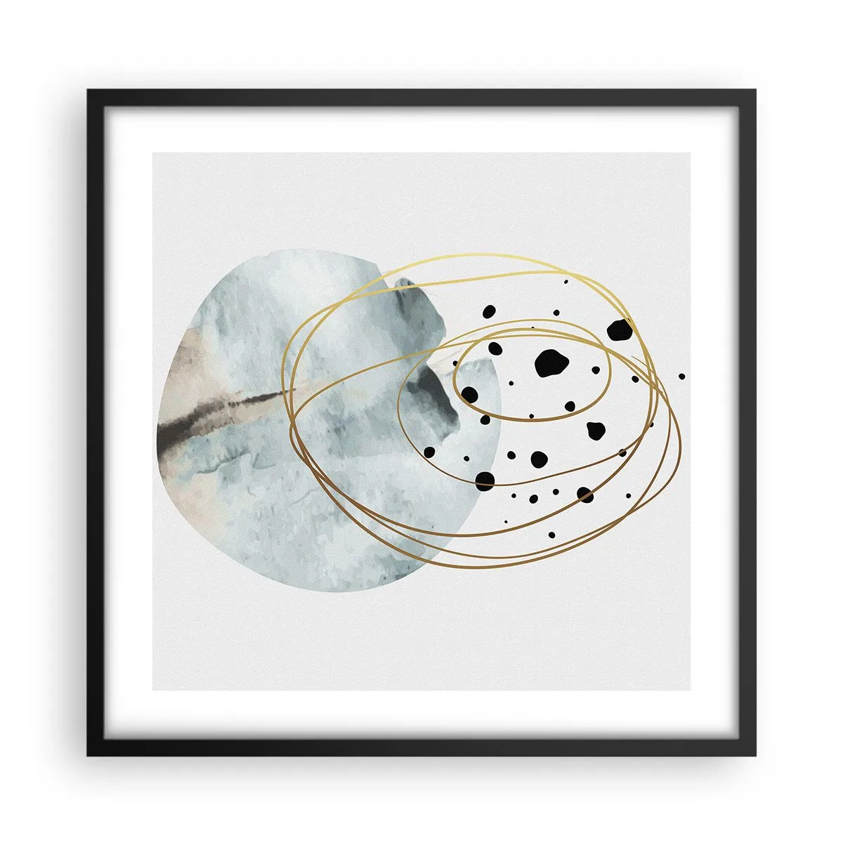 Poster in cornice nera - Nell'abbraccio dello spazio - 50x50 cm