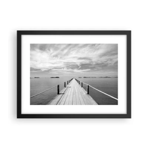 Poster in cornice nera - Forse un viaggio... - 40x30 cm