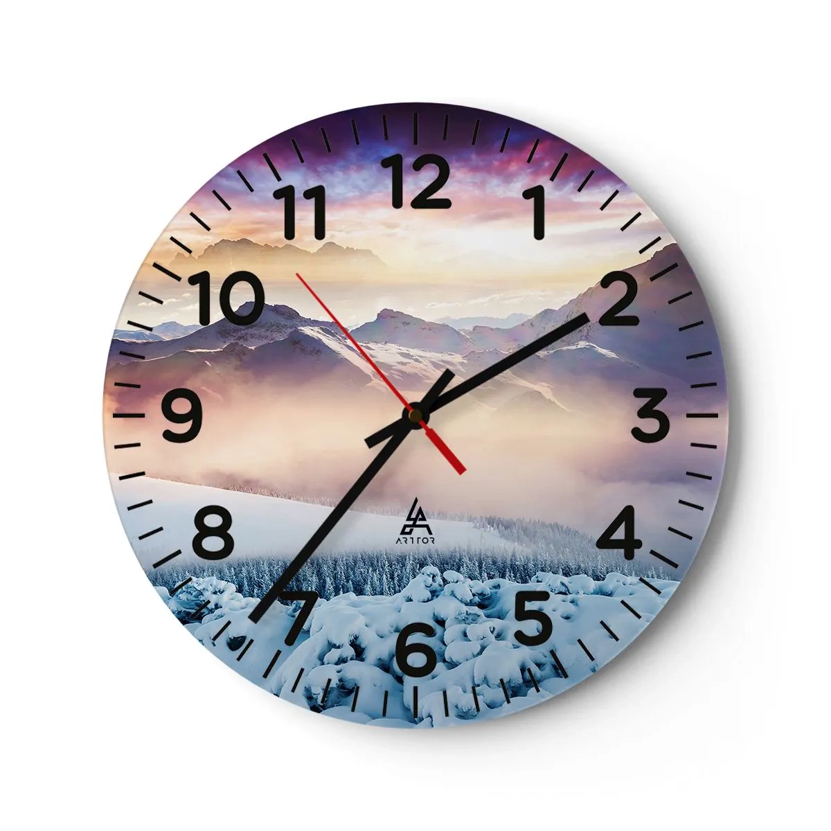 Orologio da parete - Orologio in Vetro - Forza e purezza della natura - 30x30 cm