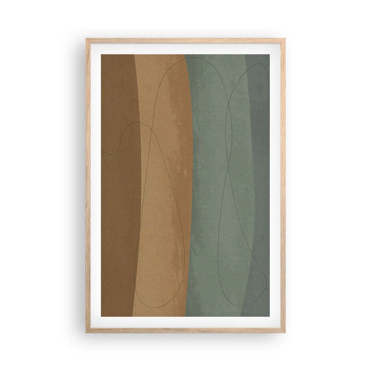 Poster in cornice rovere chiaro - Composizione orizzontale - 61x91 cm