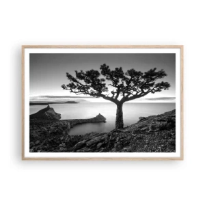Poster in cornice rovere chiaro - Pace fino all'orizzonte - 100x70 cm