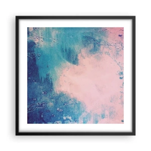 Poster in cornice nera - Abbracci nel blu - 50x50 cm