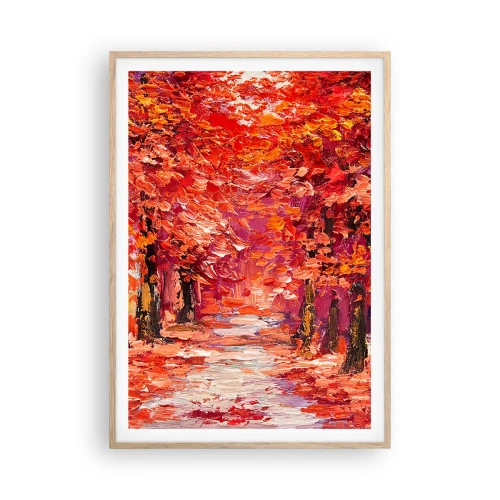 Poster in cornice rovere chiaro - Impressione d'autunno - 70x100 cm