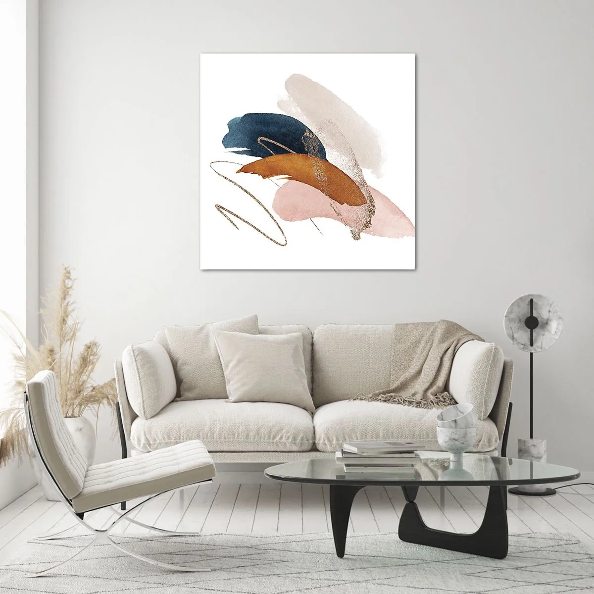 Quadro su vetro - Composizione alata - 70x70 cm