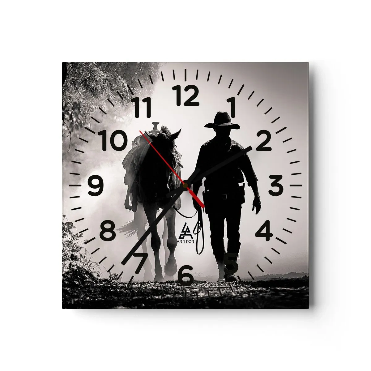 Orologio da parete - Orologio in Vetro - Mattino texano - 40x40 cm
