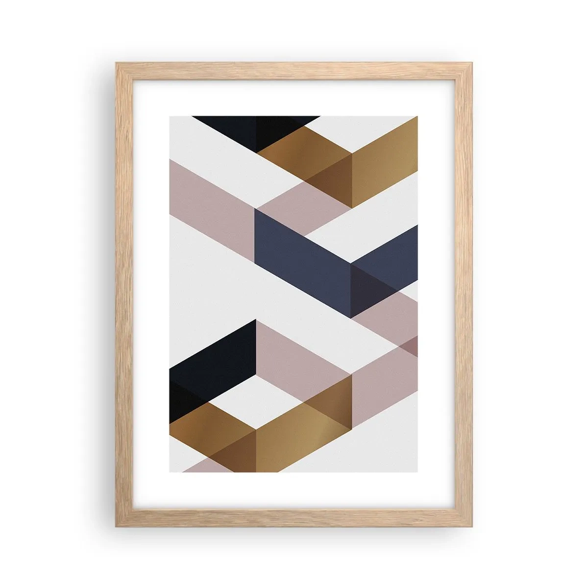 Poster in cornice rovere chiaro - Piani e angoli - 30x40 cm