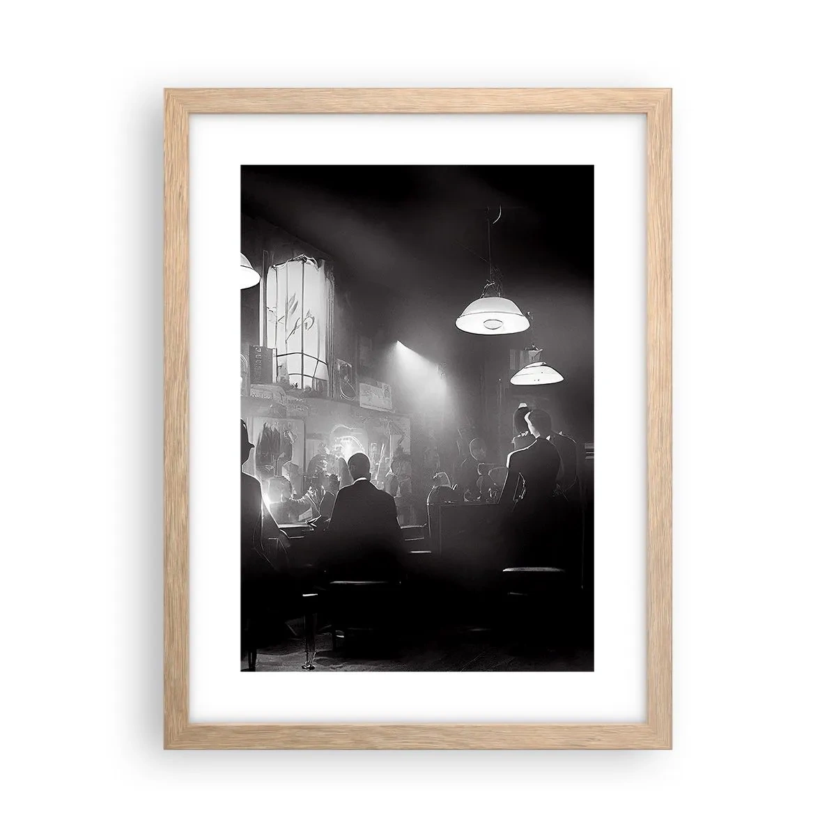 Poster in cornice rovere chiaro - Nell'atmosfera jazz - 30x40 cm