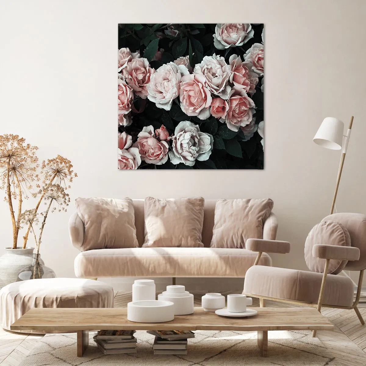 Quadro su tela - Stampe su Tela - Composizione di rose - 30x30 cm
