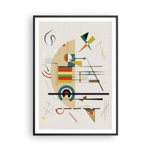 Poster in cornice nera - E il mondo ride - 70x100 cm