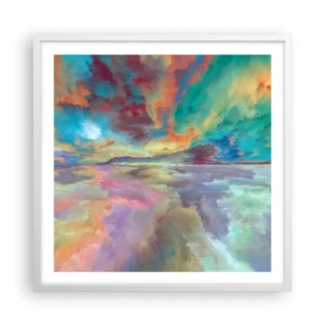 Poster in cornice bianca - Due cieli - 60x60 cm