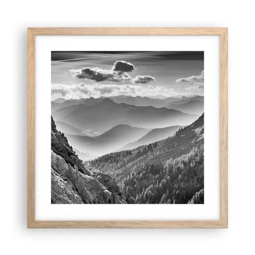 Poster in cornice rovere chiaro - Fino all'orizzonte - 40x40 cm