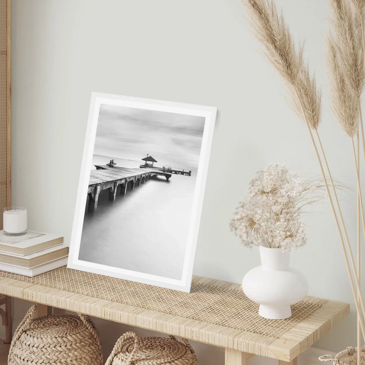 Poster in cornice bianca - Sempre più lontano. - 40x50 cm