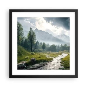 Poster in cornice nera - Andata e ritorno - 40x40 cm