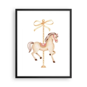 Poster in cornice nera - Trotto aggraziato - 40x50 cm