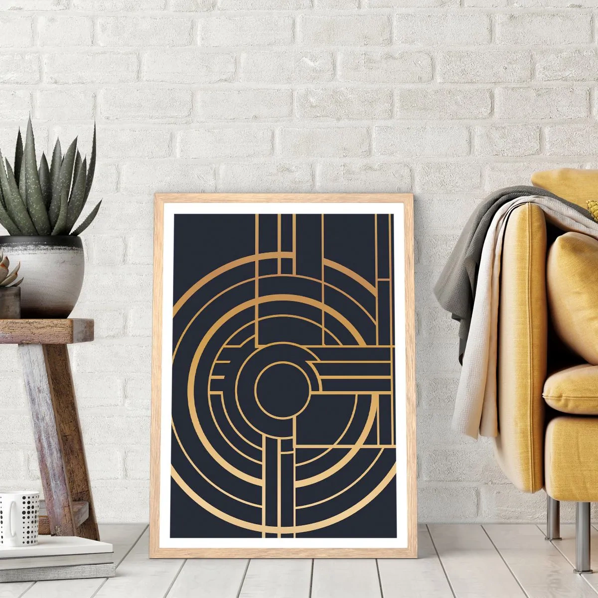 Poster in cornice rovere chiaro - Il giro delle cose - 30x40 cm