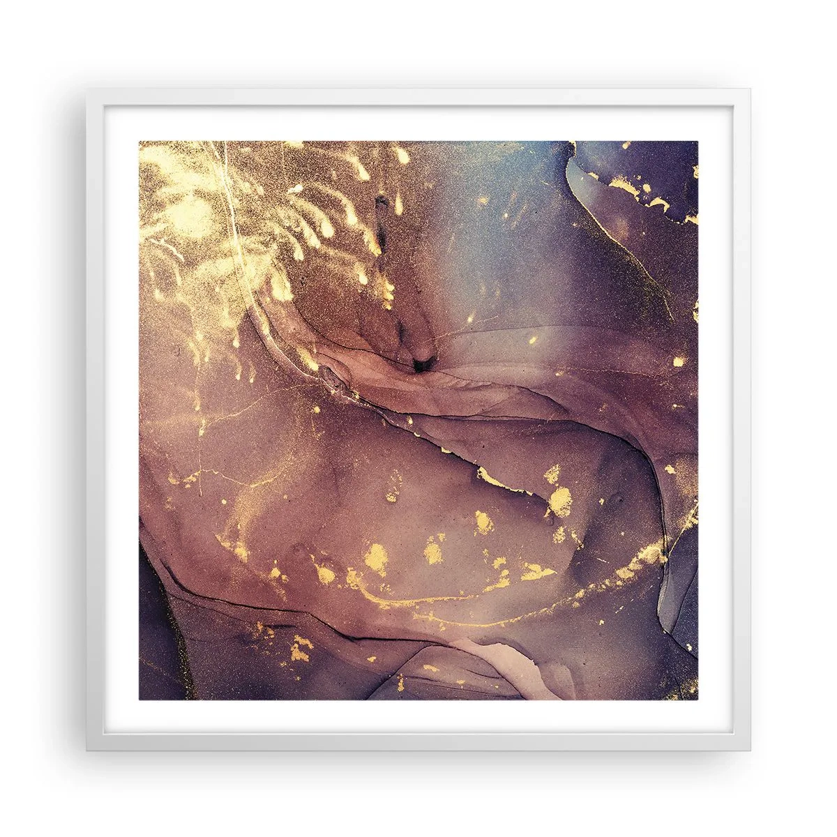 Poster in cornice bianca - Materia e spirito - 60x60 cm