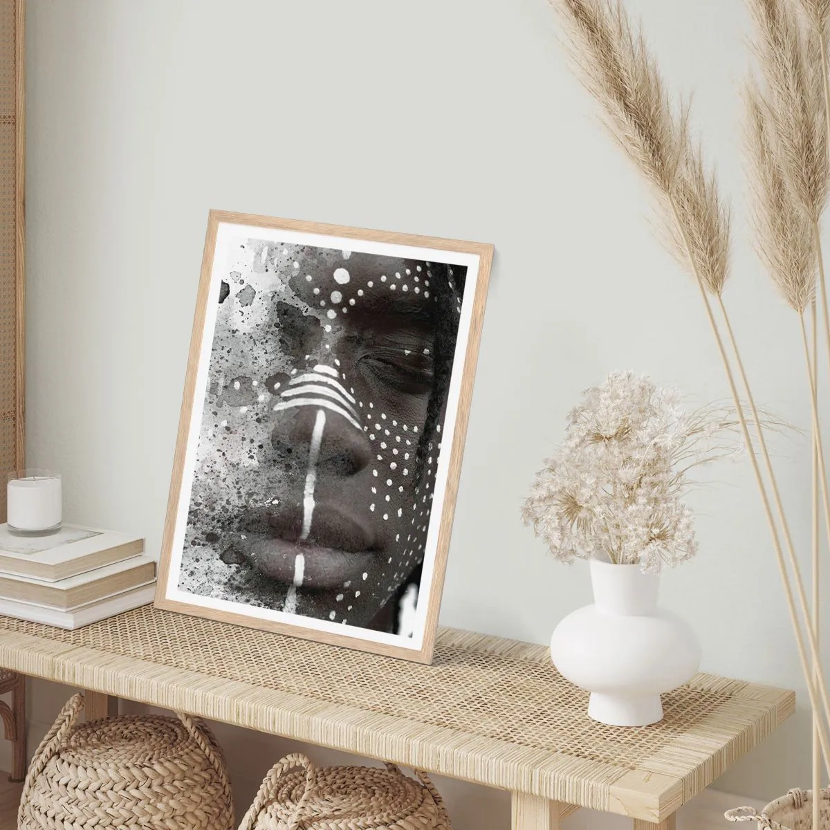 Poster in cornice rovere chiaro - Scopri lo spirito primordiale - 30x40 cm