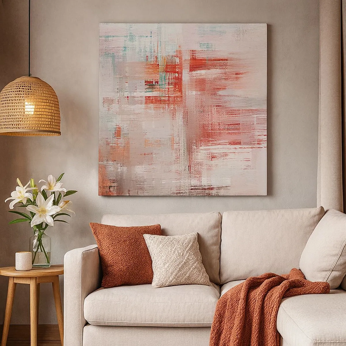 Quadro su tela - Stampe su Tela - Nebbiose e rosate - 30x30 cm