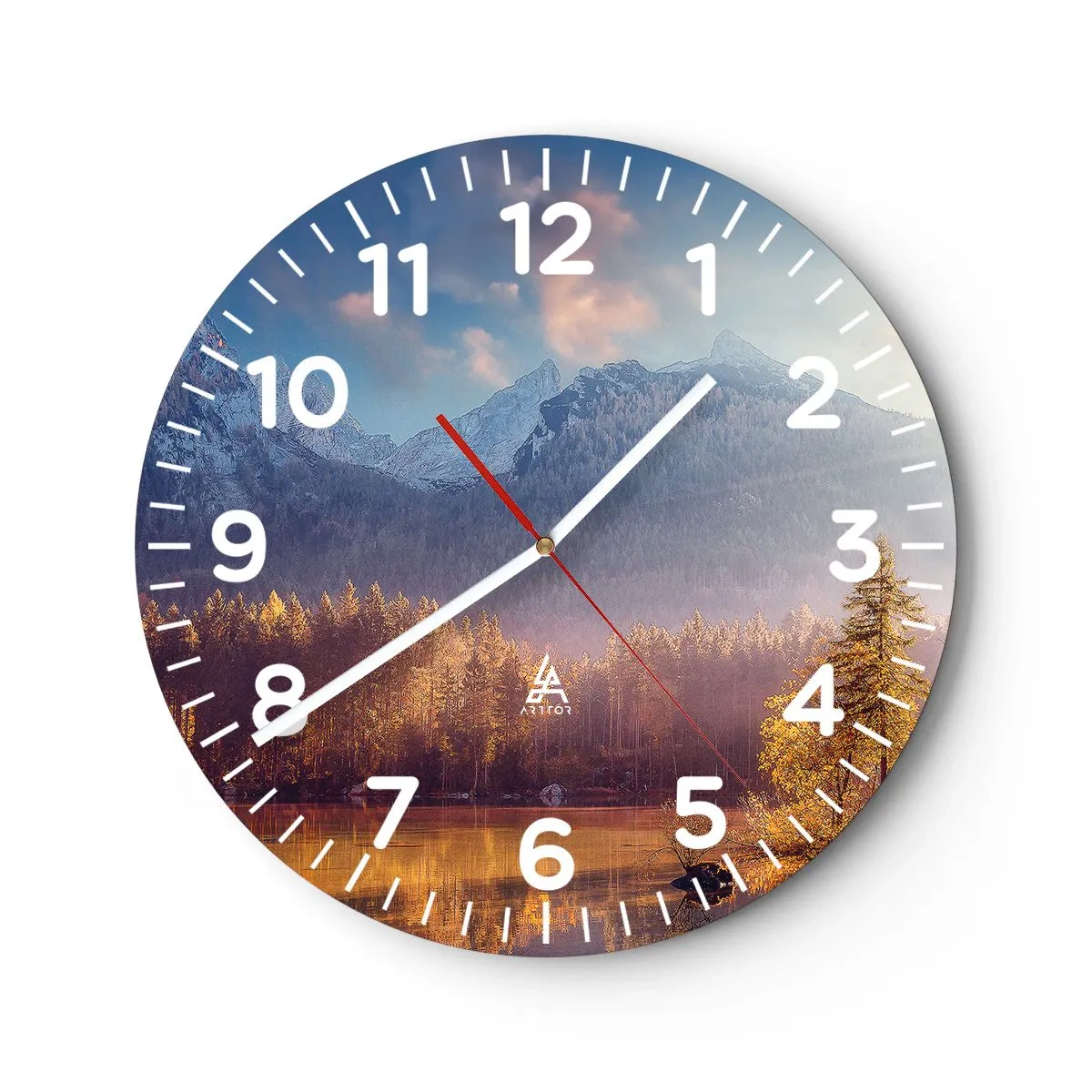 Orologio da parete - Orologio in Vetro - Sui monti e nelle valli - 40x40 cm