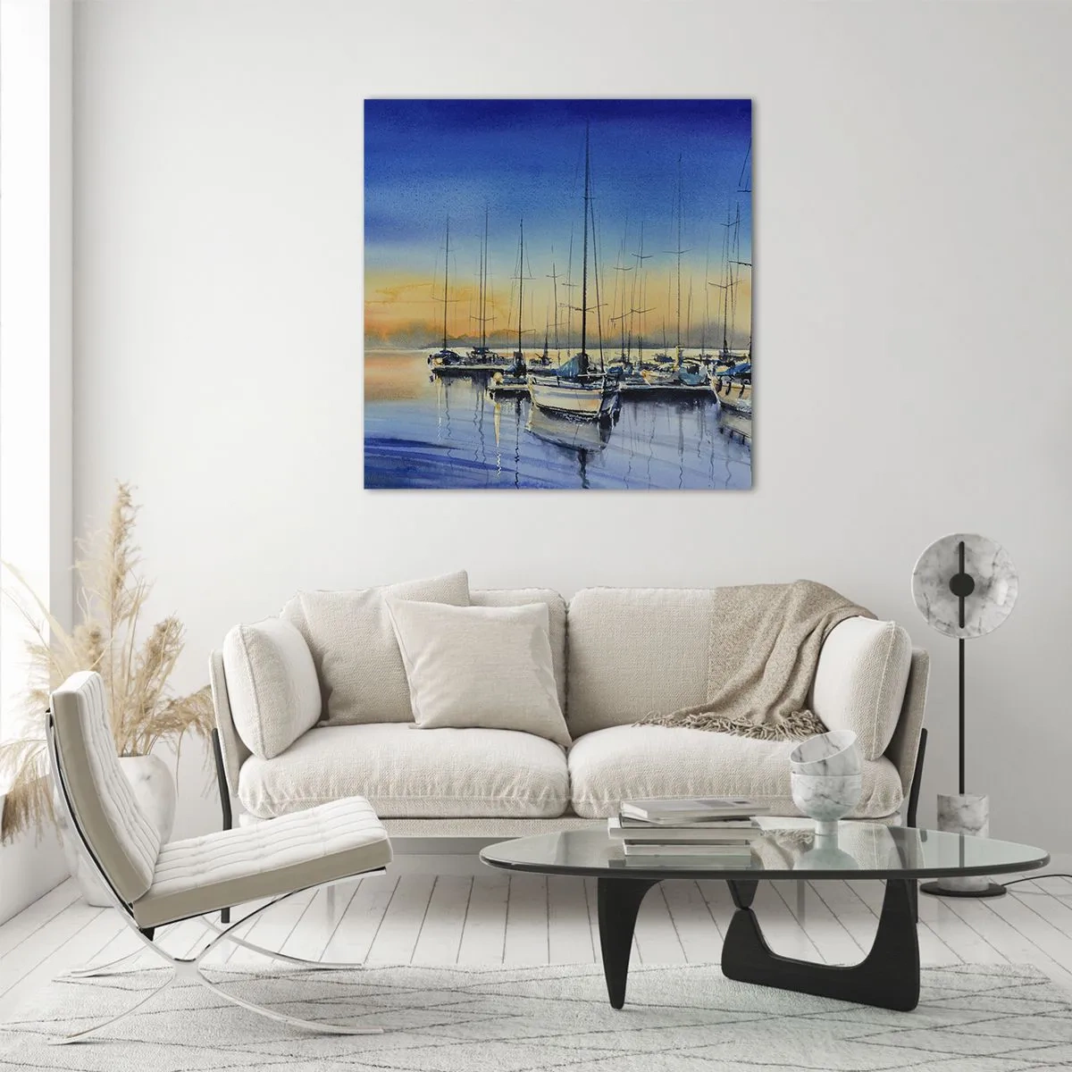 Quadro su vetro - La fine di una buona giornata - 30x30 cm