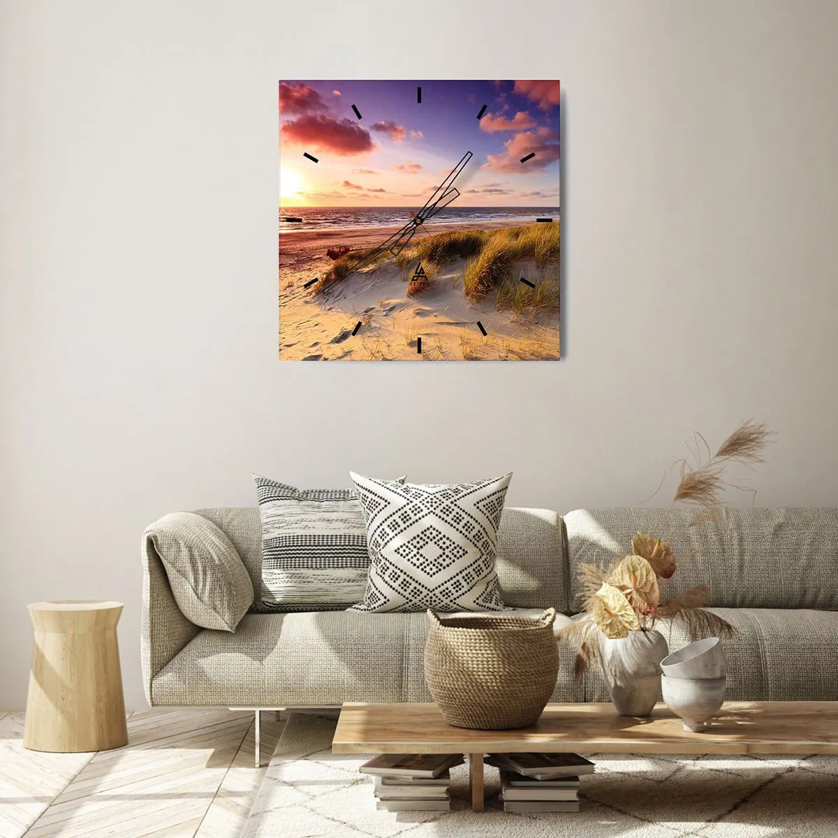 Orologio da parete - Orologio in Vetro - L'aria già profuma di estate - 40x40 cm
