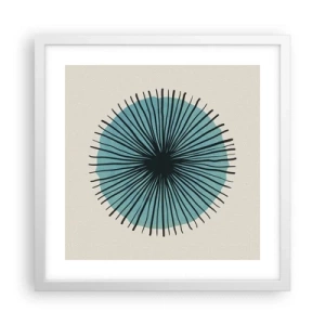 Poster in cornice bianca - Radiosamente nel blu - 40x40 cm