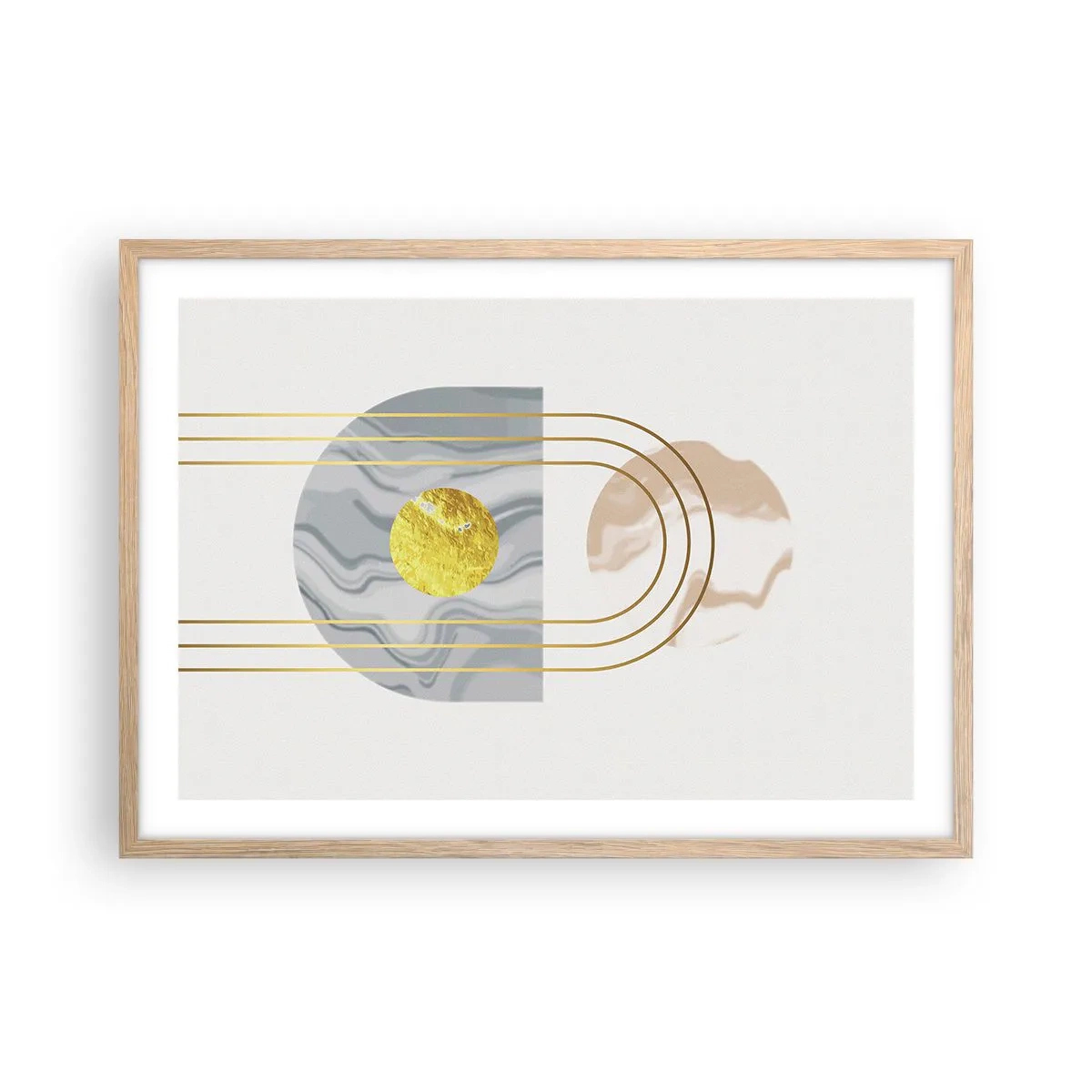 Poster in cornice rovere chiaro - Chiarezza e lucentezza - 70x50 cm