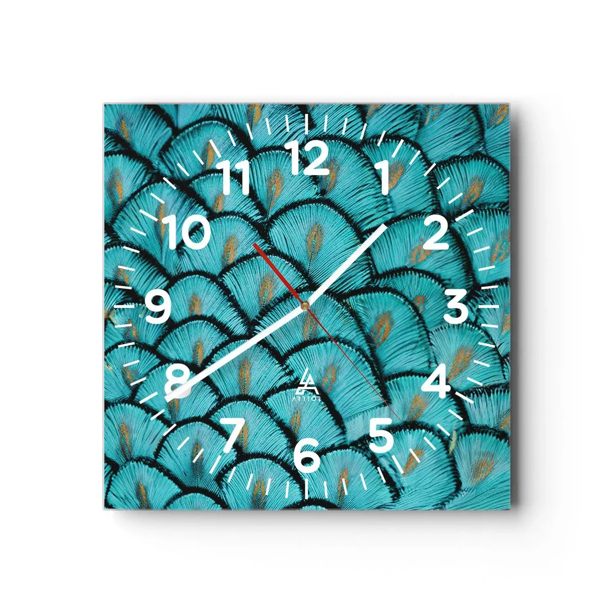 Orologio da parete - Orologio in Vetro - La grande festa delle piume - 40x40 cm