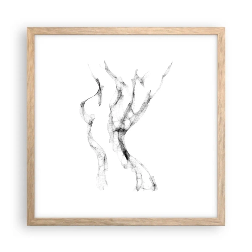 Poster in cornice rovere chiaro - Bella e forte - 40x40 cm