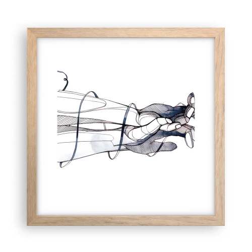 Poster in cornice rovere chiaro - Studio del tocco - 30x30 cm