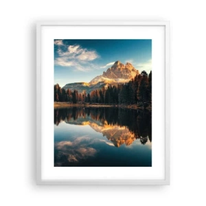 Poster in cornice bianca - Paesaggio doppio - 40x50 cm