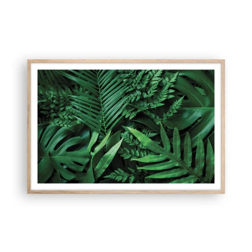 Poster in cornice rovere chiaro - Avvolti nel verde - 91x61 cm