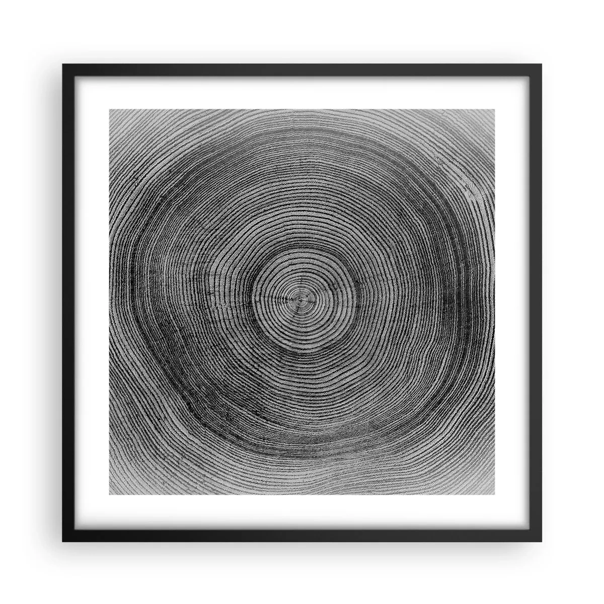 Poster in cornice nera - I segni del tempo - 50x50 cm