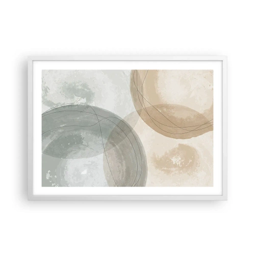 Poster in cornice bianca - Compenetrazione di mondi - 70x50 cm