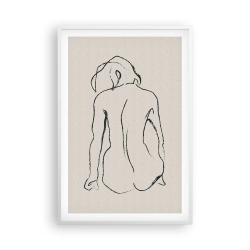 Poster in cornice bianca - Nudo di ragazza - 61x91 cm