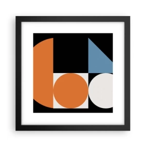 Poster in cornice nera - Composizione di figure - 30x30 cm